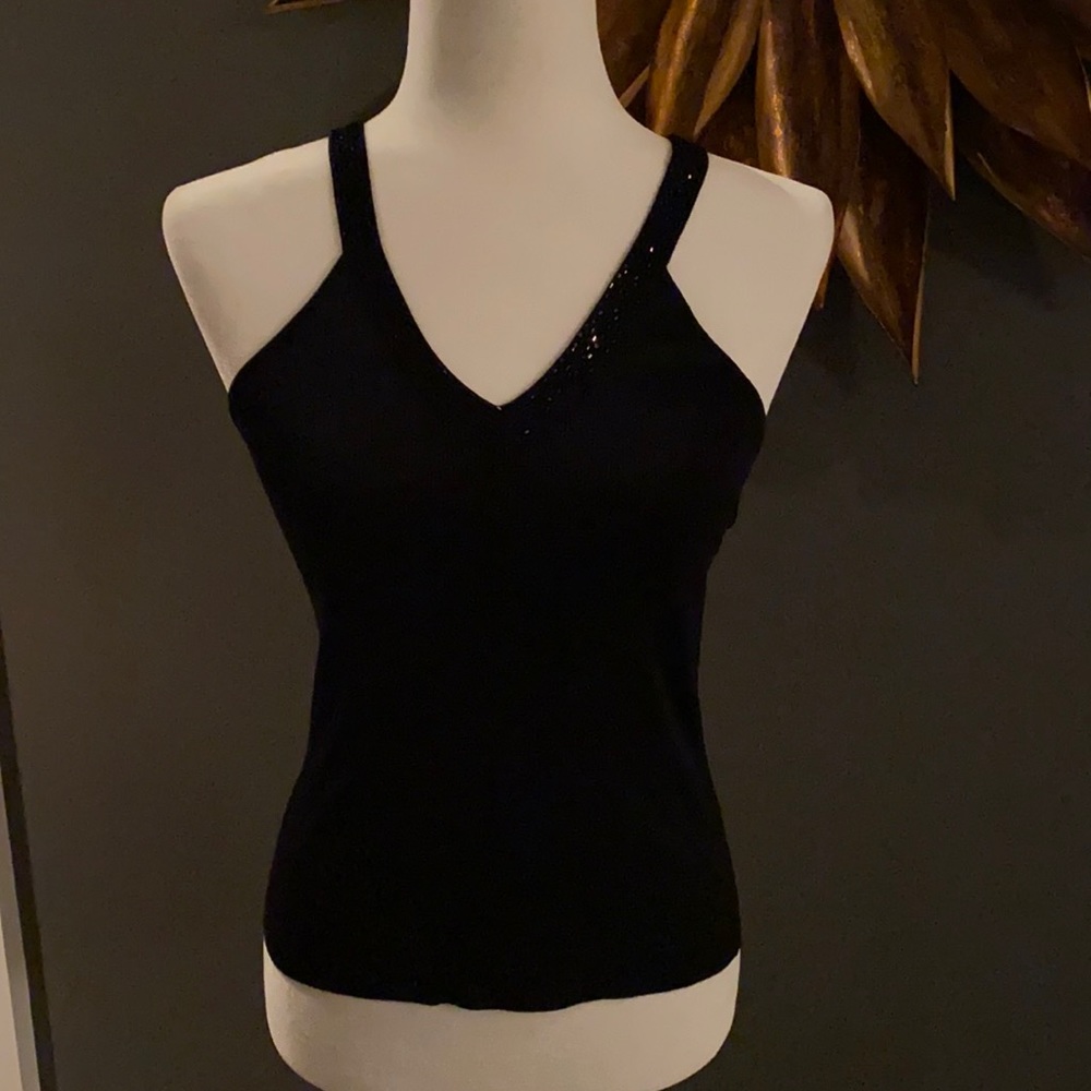 White House halter sweater tank top size med